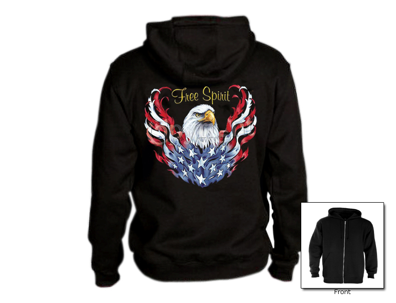 American flag eagle Zipup Hoodie vintage cool rare USA eBay