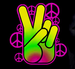 hippie love sign