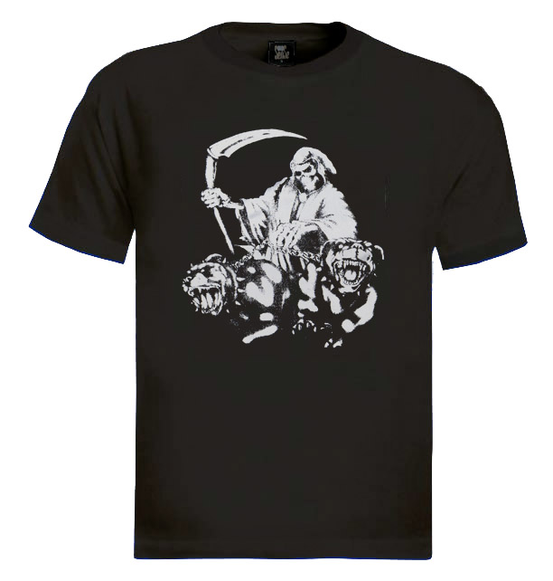 Grim Reaper with Dogs T-Shirt