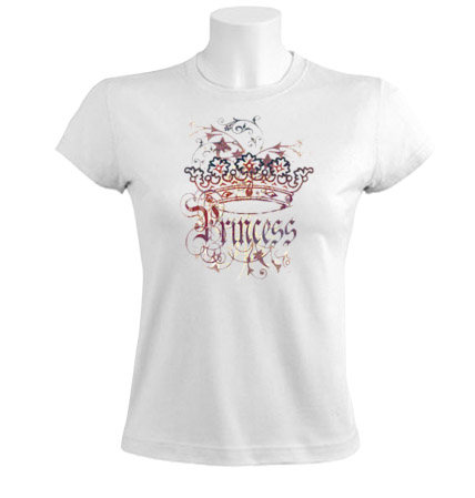 Princess Crown Fashion Womens T-Shirt