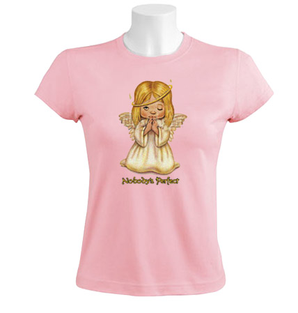 Nobody Perfect Angel Womens T-Shirt