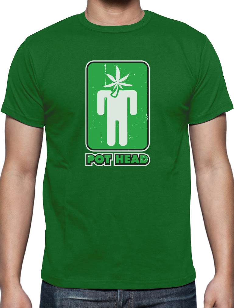 Pot Head Green Rude Marijuana T-Shirt