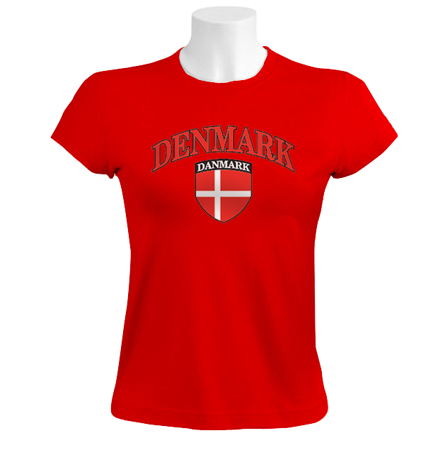 Denmark flag crest womenT-Shirt