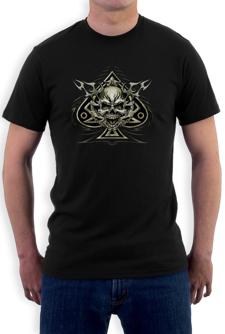 Gothic Poker Skull T-Shirt