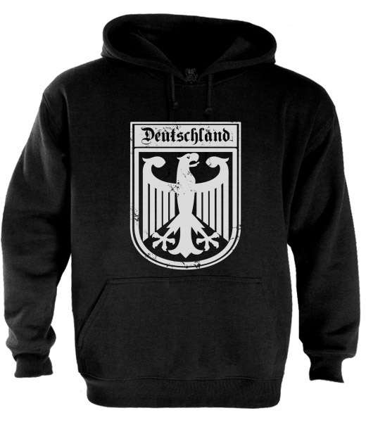DEUTSCHLAND GERMANY EAGLE CREST Hoodie German soccer Flag FOOTBALL