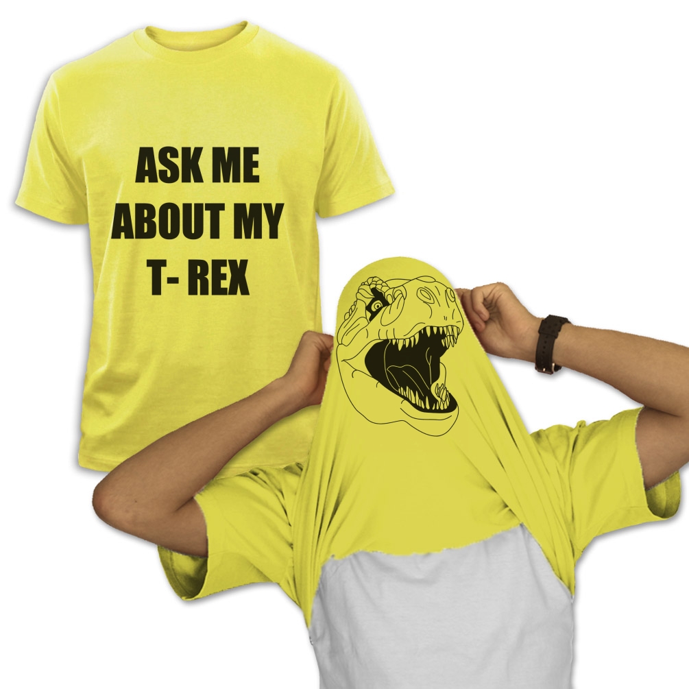 ask me about t rex shirt