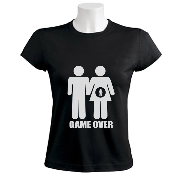 Pregnancy Clothing Collection On Game Over Women T Shirt Pregnant Parody Baby Shower Mom Mommy Dad Gift