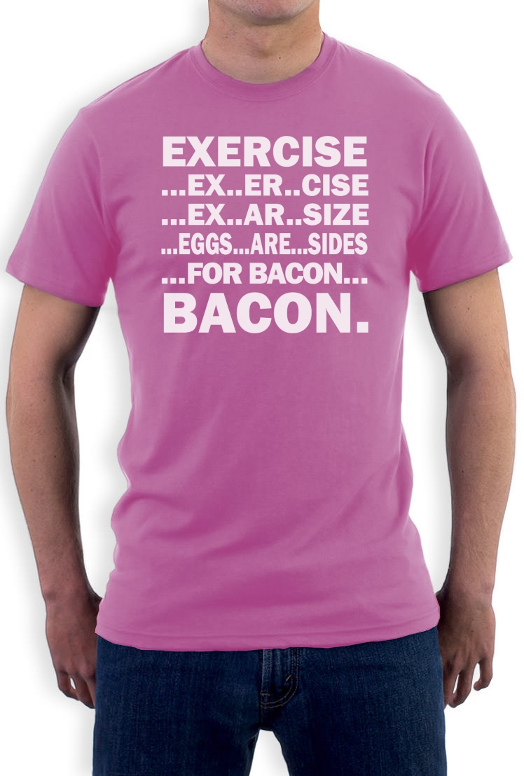 bacon exercise eggs are a side t shirt funny lovers humor strips a2029d07m bacon exercise eggs are a side t shirt funny lovers humor strips