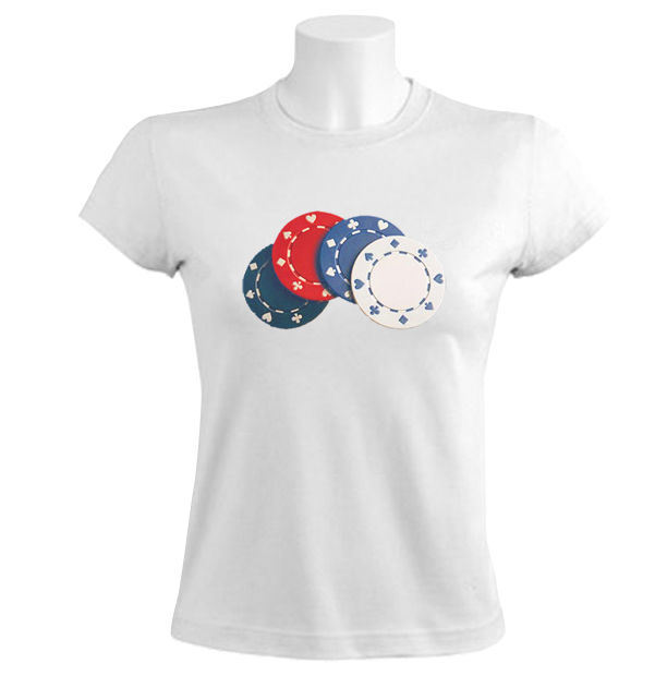 Poker Chips women T-Shirt