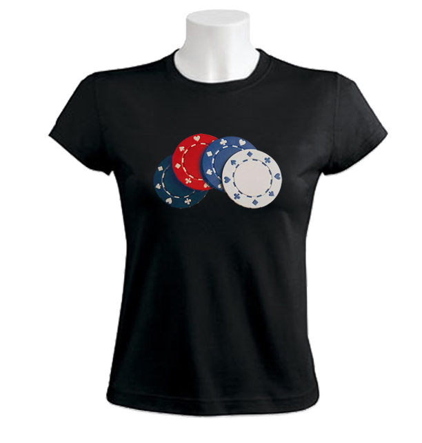 Poker Chips women T-Shirt