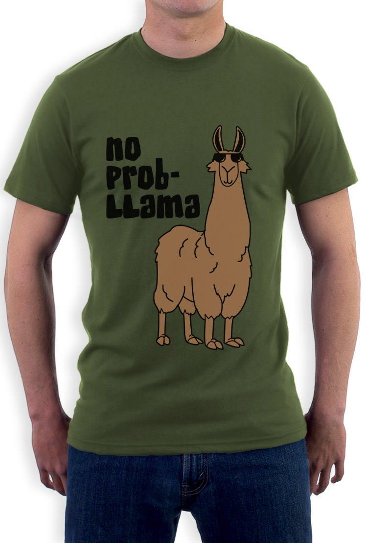 NO PROB LLAMA T Shirt Ask Me About LLAMA Hipster SWAG Indie Drama