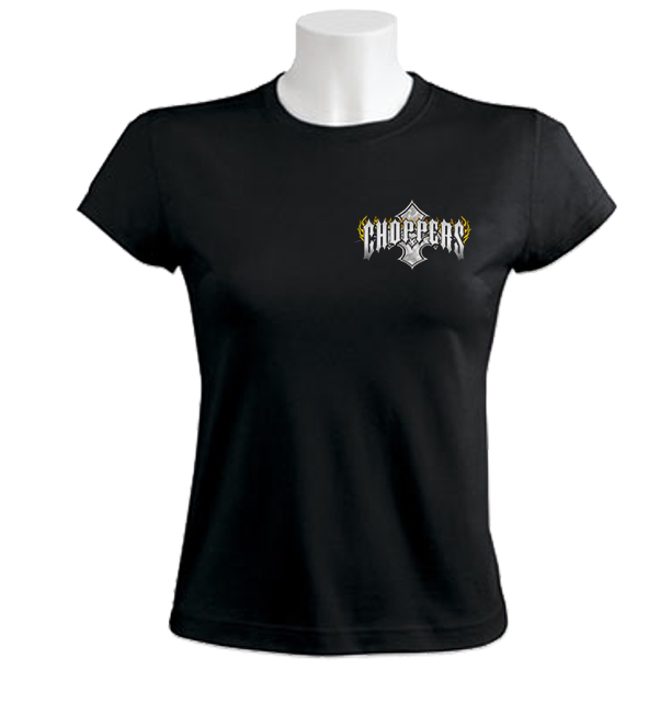 Choppers and flames crest women T-Shirt