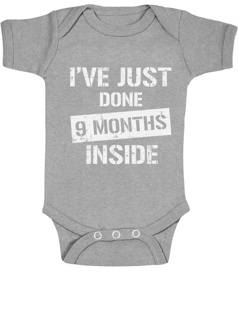 I've Just Done 9 Months Inside Funny Baby Grow Vest Baby Onesie