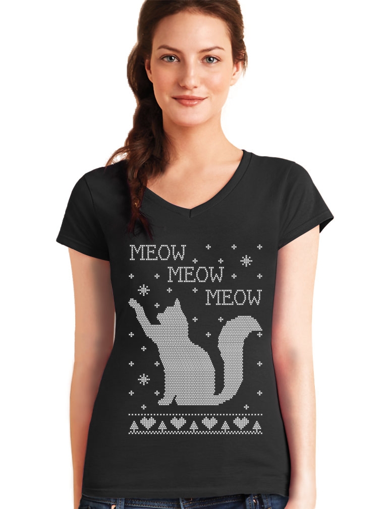 cat ugly christmas sweater meow purr cute apparel v space invaders christmas sweater