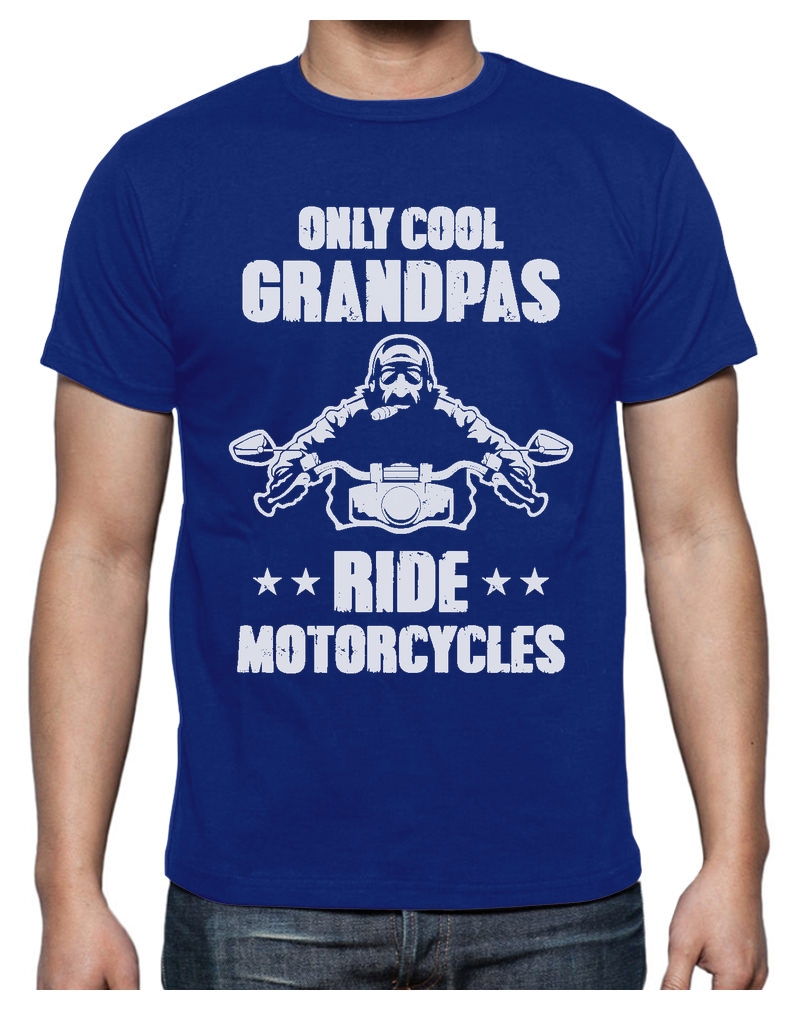 Only Cool Grandpas Ride Motorcycles Biker Papa Gift Idea TShirt Grandfathers eBay