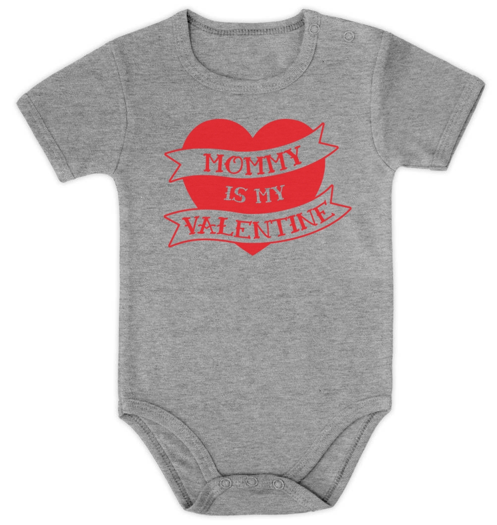 Mommy Is My Valentine Baby Onesie For Valentine's Day Baby Boy Heart