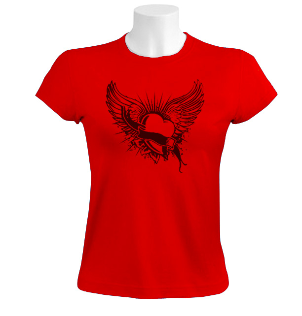 Angel Wings Heart Women T-Shirt