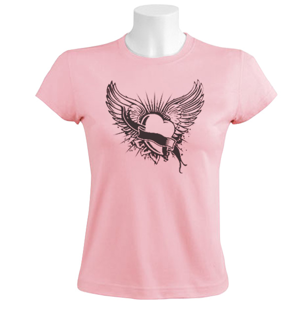 Angel Wings Heart Women T-Shirt