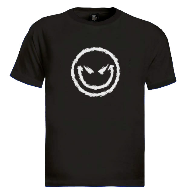 Crazy Smiley Face Mens T-Shirt